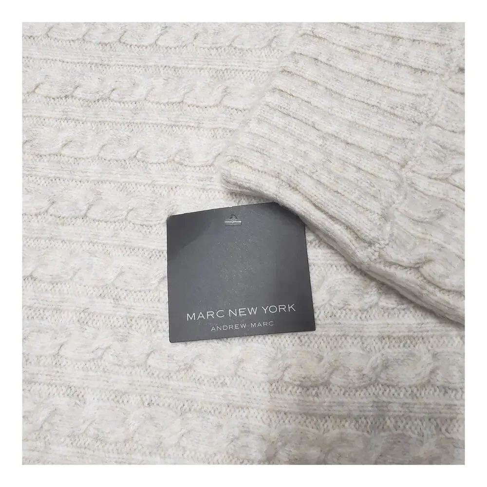 Marc New York 3X Oatmeal Cable Knit Sweater NWT Cozycore Soft Neutral Hygge